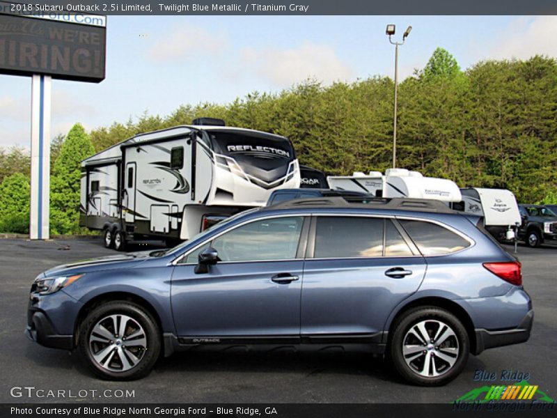 Twilight Blue Metallic / Titanium Gray 2018 Subaru Outback 2.5i Limited