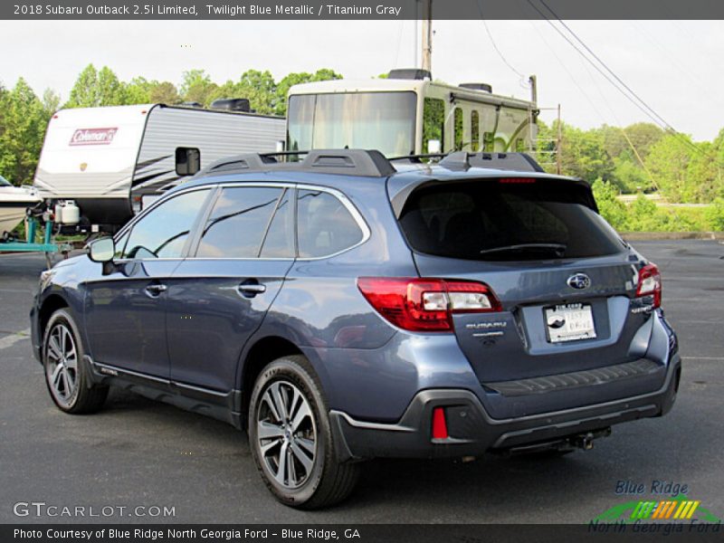 Twilight Blue Metallic / Titanium Gray 2018 Subaru Outback 2.5i Limited