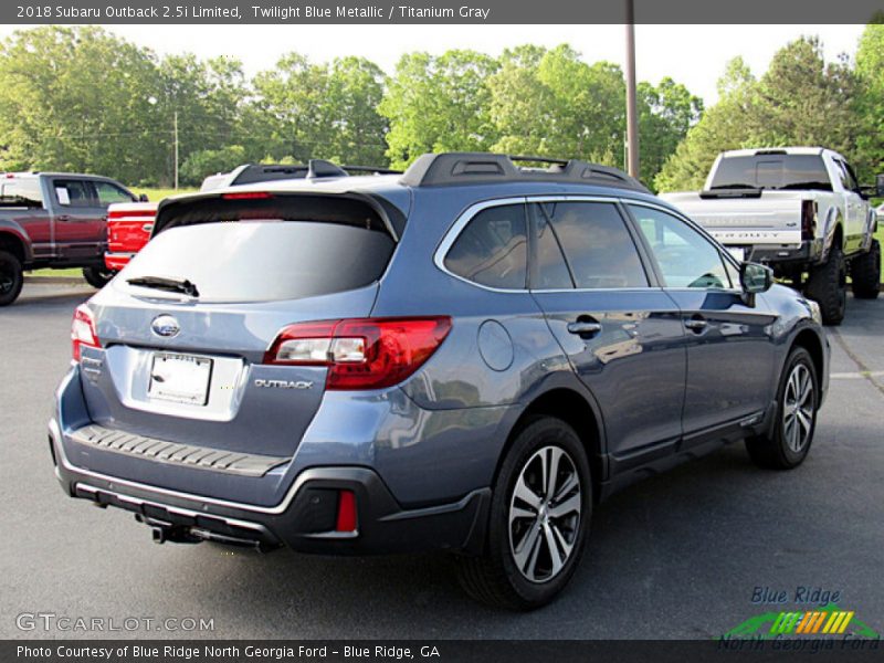 Twilight Blue Metallic / Titanium Gray 2018 Subaru Outback 2.5i Limited