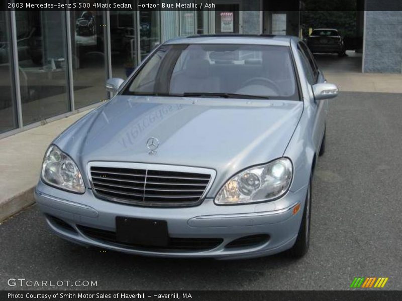 Horizon Blue Metallic / Ash 2003 Mercedes-Benz S 500 4Matic Sedan