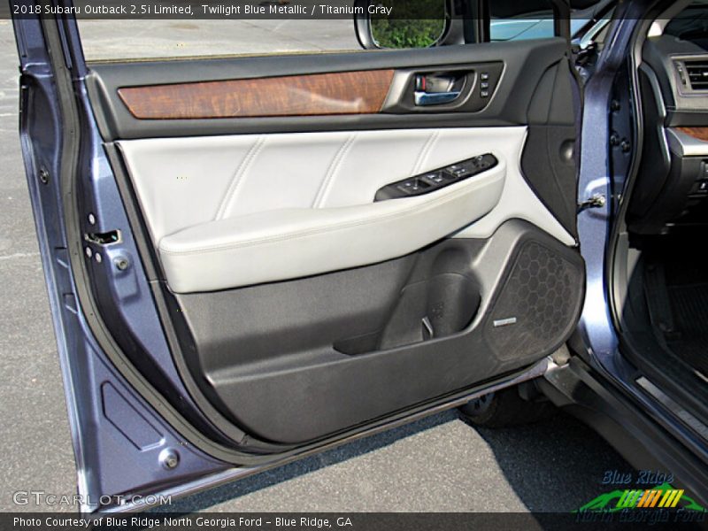 Twilight Blue Metallic / Titanium Gray 2018 Subaru Outback 2.5i Limited