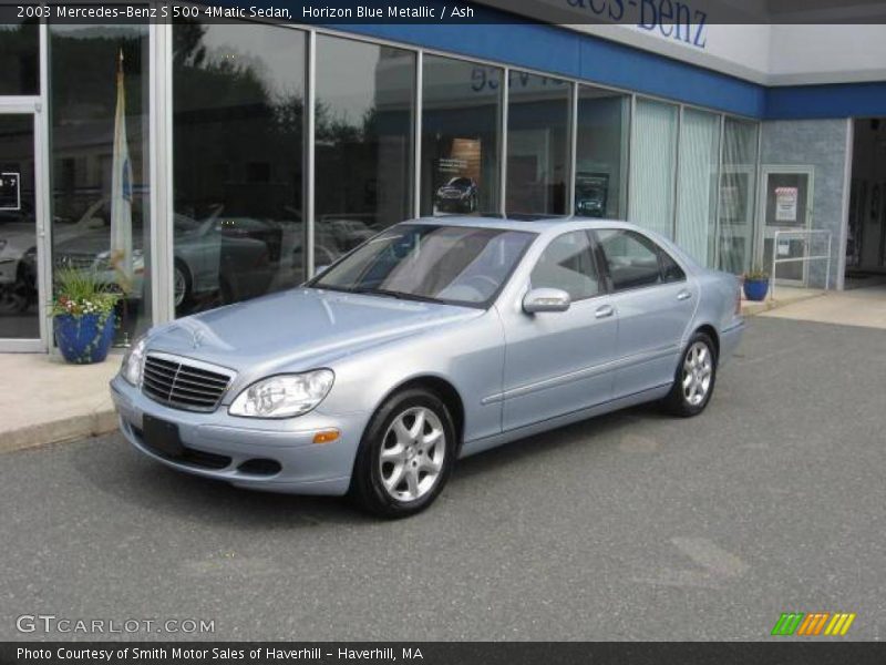 Horizon Blue Metallic / Ash 2003 Mercedes-Benz S 500 4Matic Sedan