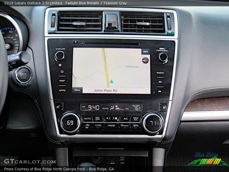 Twilight Blue Metallic / Titanium Gray 2018 Subaru Outback 2.5i Limited