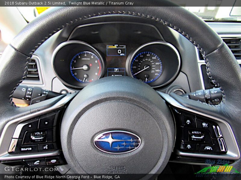 Twilight Blue Metallic / Titanium Gray 2018 Subaru Outback 2.5i Limited