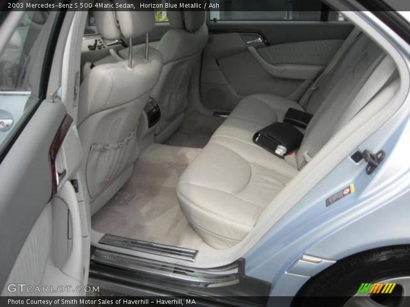 Horizon Blue Metallic / Ash 2003 Mercedes-Benz S 500 4Matic Sedan