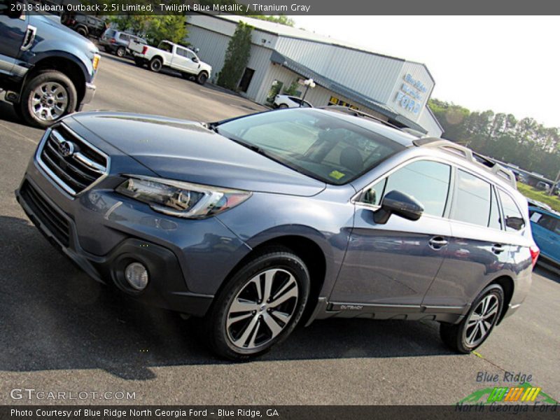 Twilight Blue Metallic / Titanium Gray 2018 Subaru Outback 2.5i Limited