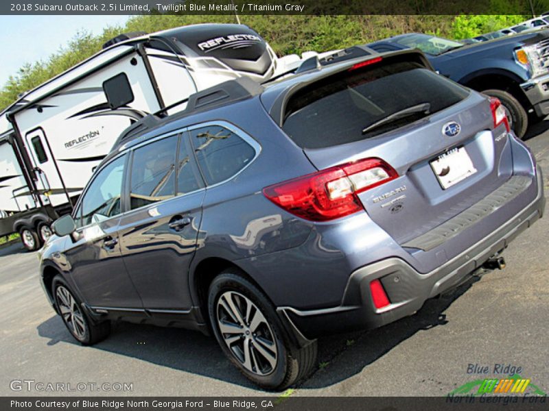 Twilight Blue Metallic / Titanium Gray 2018 Subaru Outback 2.5i Limited