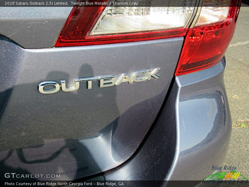 Twilight Blue Metallic / Titanium Gray 2018 Subaru Outback 2.5i Limited