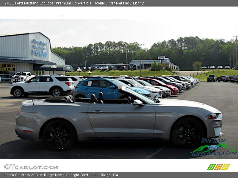 Iconic Silver Metallic / Ebony 2021 Ford Mustang EcoBoost Premium Convertible