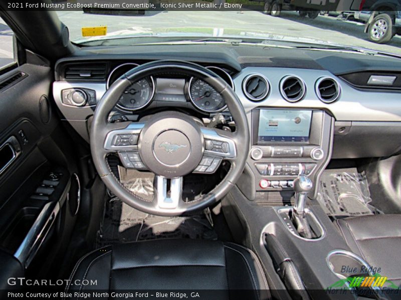 Iconic Silver Metallic / Ebony 2021 Ford Mustang EcoBoost Premium Convertible