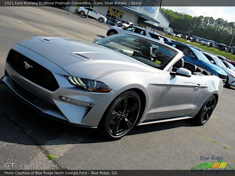 Iconic Silver Metallic / Ebony 2021 Ford Mustang EcoBoost Premium Convertible