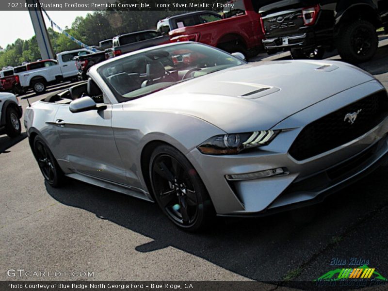 Iconic Silver Metallic / Ebony 2021 Ford Mustang EcoBoost Premium Convertible