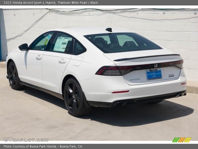 Platinum White Pearl / Black 2023 Honda Accord Sport-L Hybrid