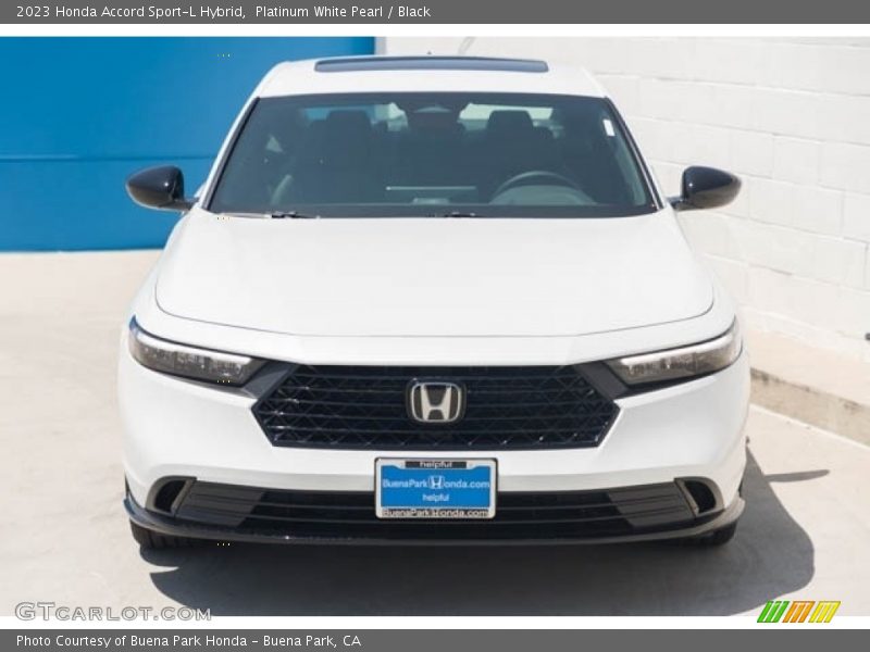 Platinum White Pearl / Black 2023 Honda Accord Sport-L Hybrid