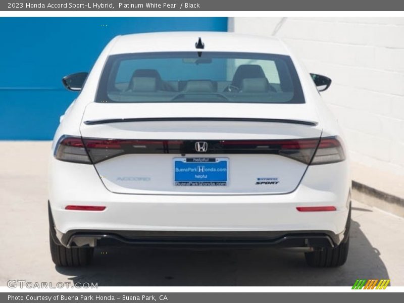 Platinum White Pearl / Black 2023 Honda Accord Sport-L Hybrid