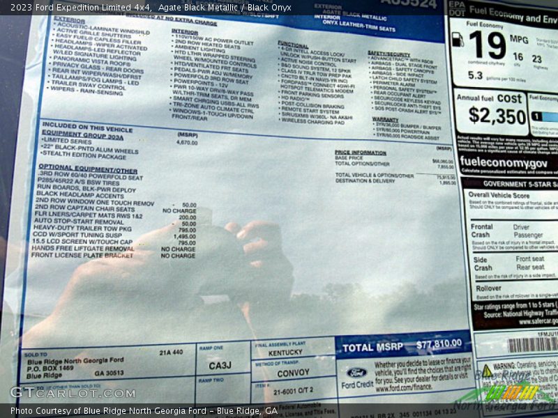  2023 Expedition Limited 4x4 Window Sticker