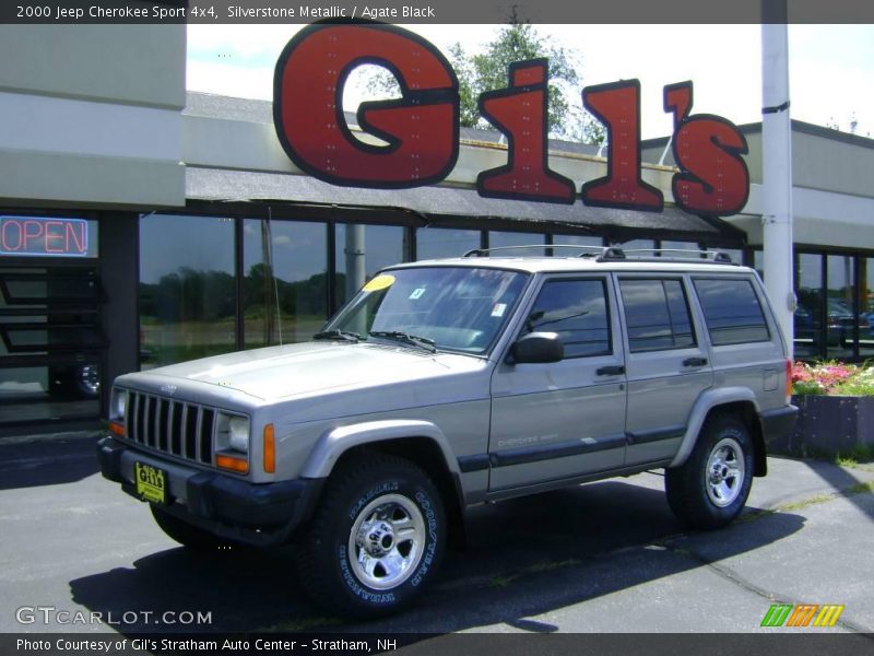 Silverstone Metallic / Agate Black 2000 Jeep Cherokee Sport 4x4