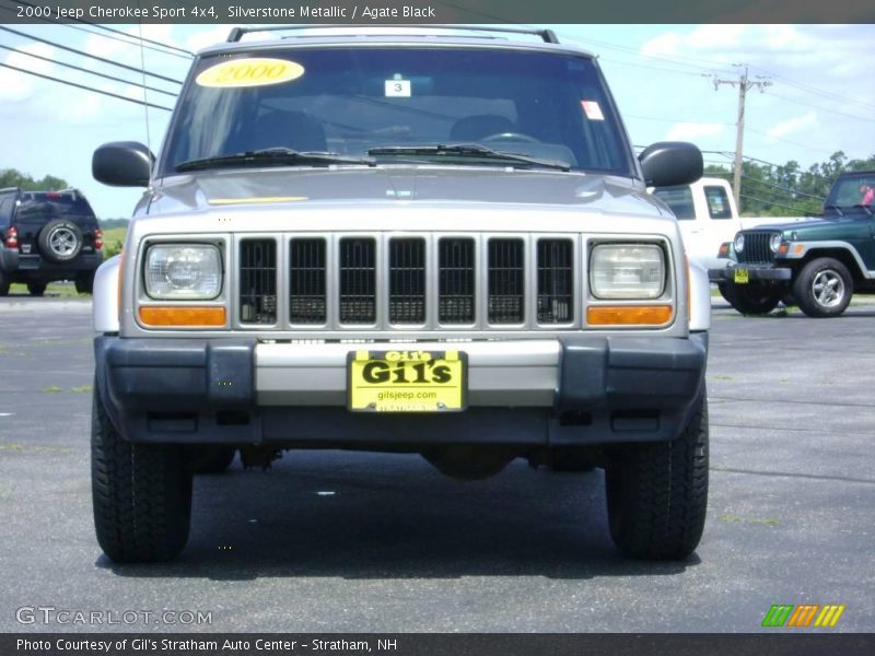 Silverstone Metallic / Agate Black 2000 Jeep Cherokee Sport 4x4