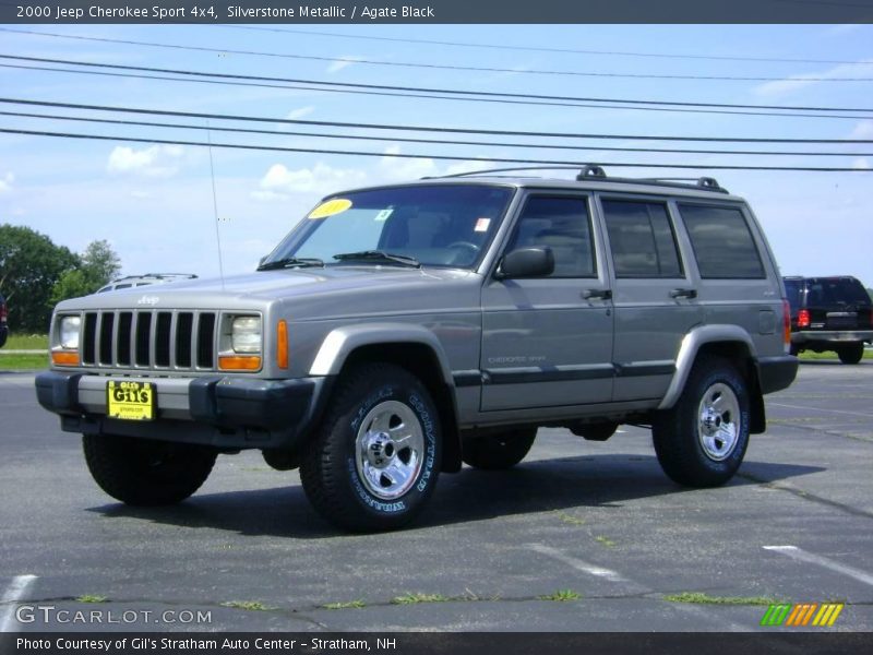 Silverstone Metallic / Agate Black 2000 Jeep Cherokee Sport 4x4