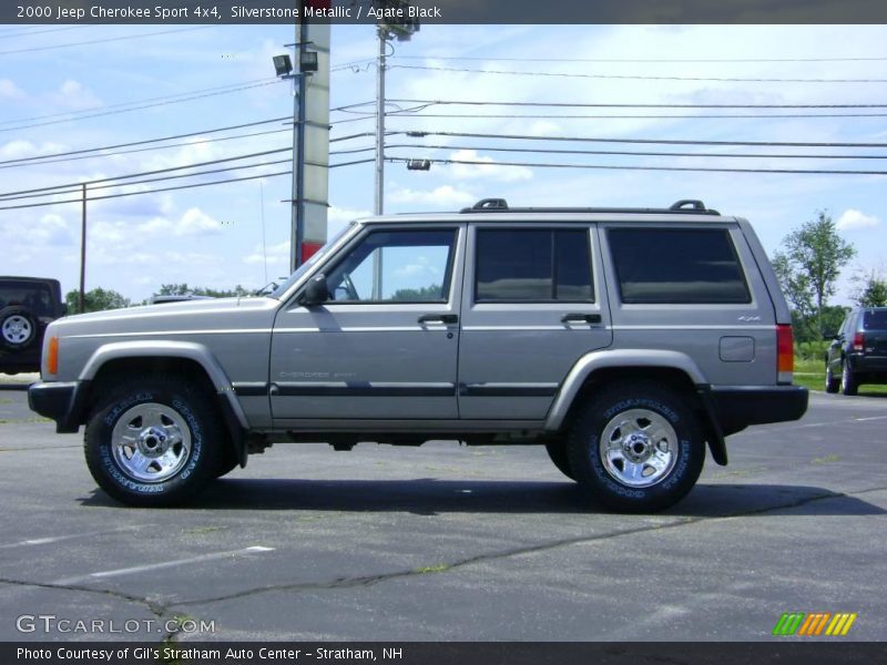 Silverstone Metallic / Agate Black 2000 Jeep Cherokee Sport 4x4