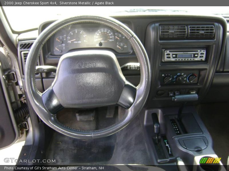 Silverstone Metallic / Agate Black 2000 Jeep Cherokee Sport 4x4