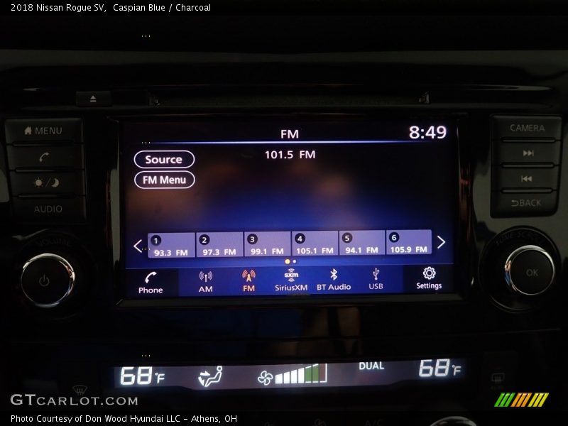 Caspian Blue / Charcoal 2018 Nissan Rogue SV