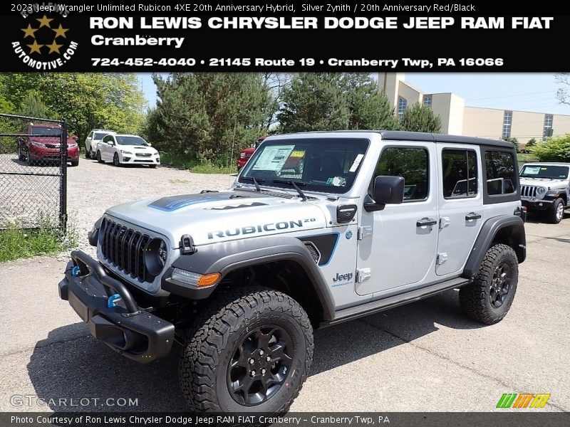 Silver Zynith / 20th Anniversary Red/Black 2023 Jeep Wrangler Unlimited Rubicon 4XE 20th Anniversary Hybrid