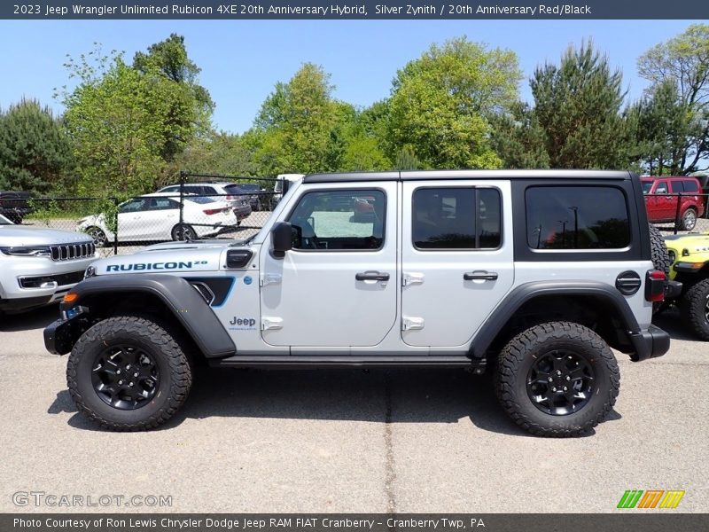 Silver Zynith / 20th Anniversary Red/Black 2023 Jeep Wrangler Unlimited Rubicon 4XE 20th Anniversary Hybrid