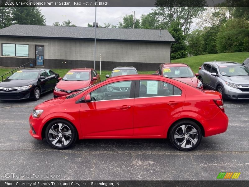 Red Hot / Jet Black 2020 Chevrolet Sonic Premier Sedan