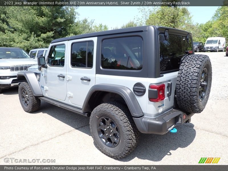 Silver Zynith / 20th Anniversary Red/Black 2023 Jeep Wrangler Unlimited Rubicon 4XE 20th Anniversary Hybrid