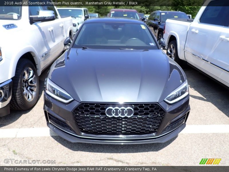 Manhattan Gray Metallic / Black 2018 Audi A5 Sportback Premium Plus quattro