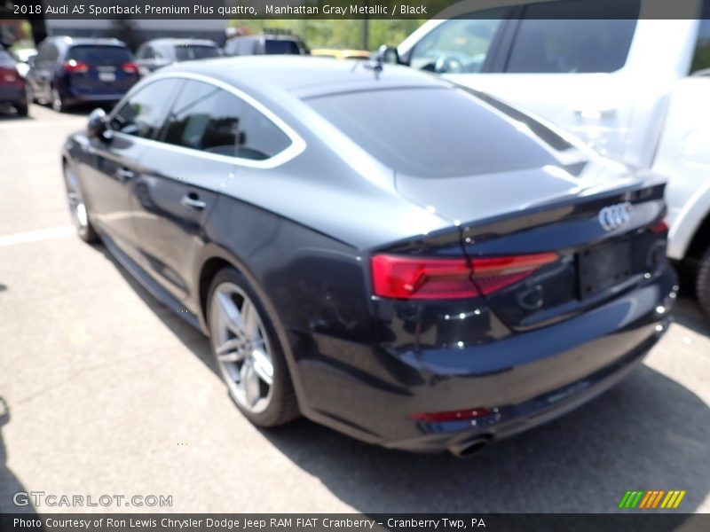 Manhattan Gray Metallic / Black 2018 Audi A5 Sportback Premium Plus quattro