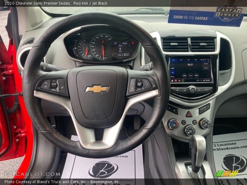 Red Hot / Jet Black 2020 Chevrolet Sonic Premier Sedan