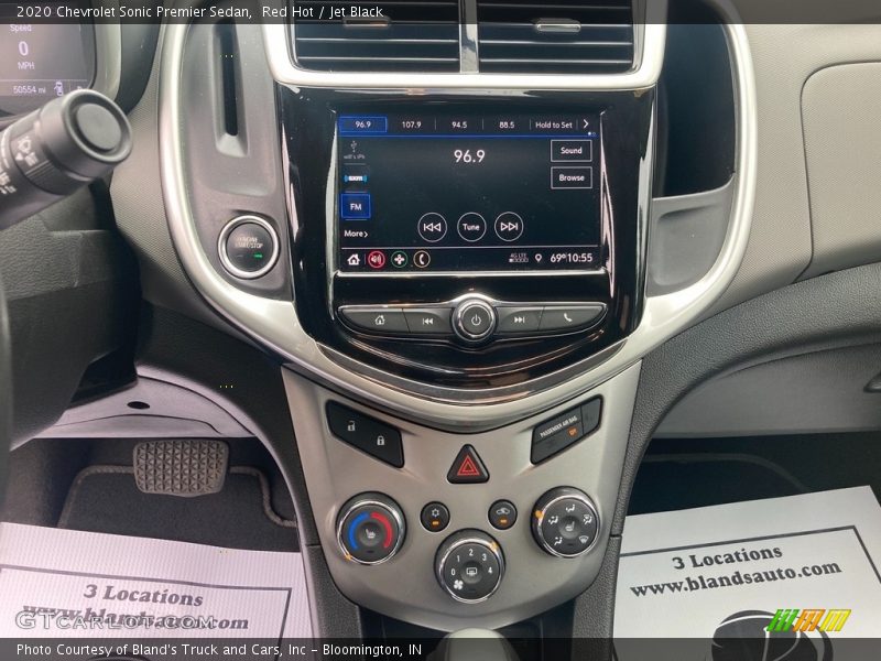 Red Hot / Jet Black 2020 Chevrolet Sonic Premier Sedan