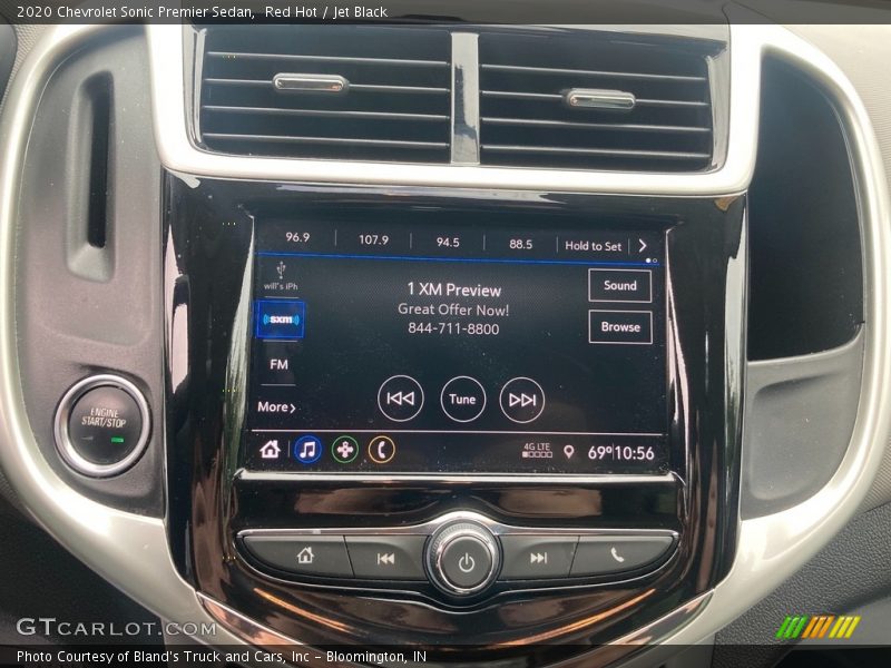 Red Hot / Jet Black 2020 Chevrolet Sonic Premier Sedan