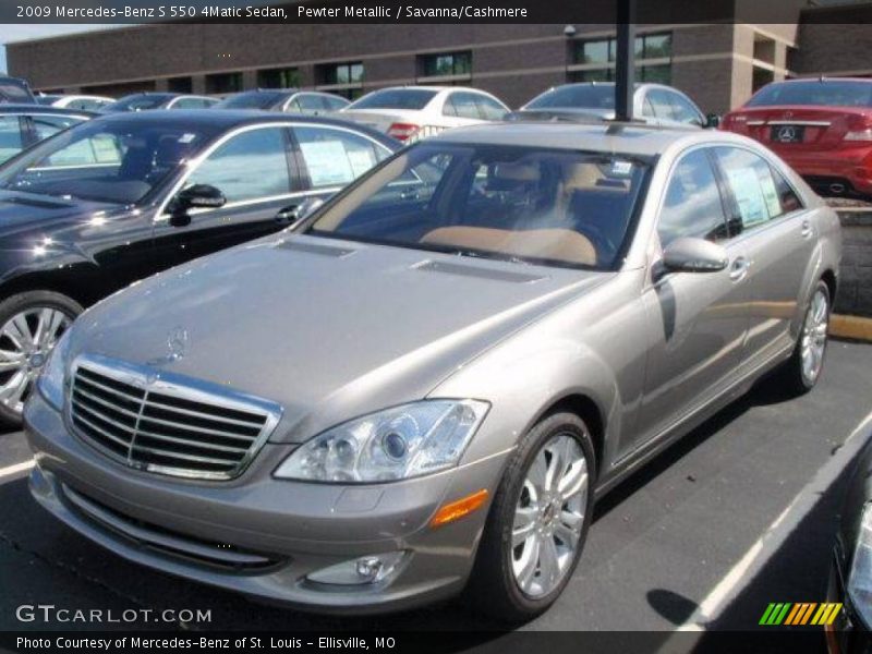 Pewter Metallic / Savanna/Cashmere 2009 Mercedes-Benz S 550 4Matic Sedan