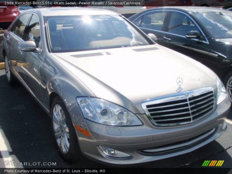 Pewter Metallic / Savanna/Cashmere 2009 Mercedes-Benz S 550 4Matic Sedan