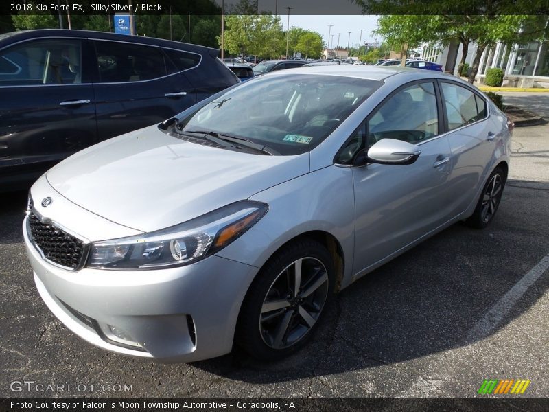 Silky Silver / Black 2018 Kia Forte EX