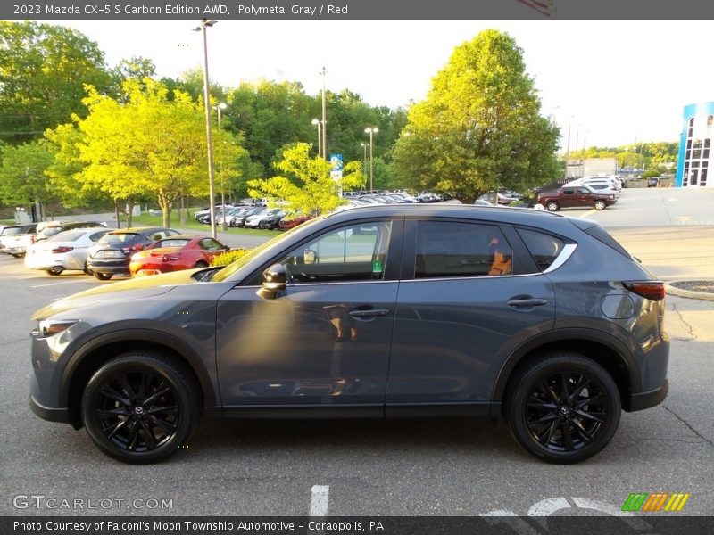 Polymetal Gray / Red 2023 Mazda CX-5 S Carbon Edition AWD