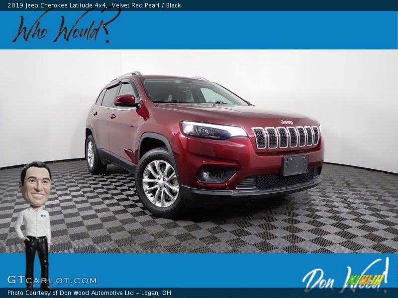 Velvet Red Pearl / Black 2019 Jeep Cherokee Latitude 4x4