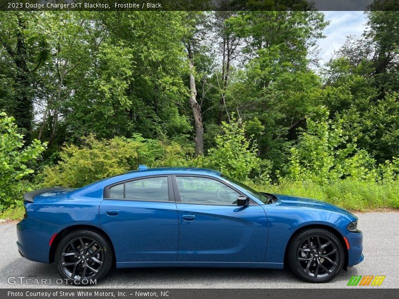 Frostbite / Black 2023 Dodge Charger SXT Blacktop