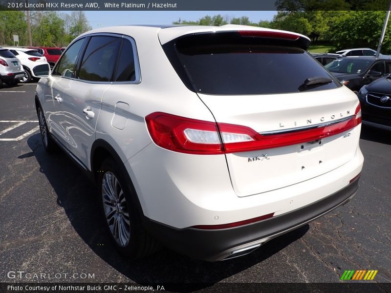 White Platinum / Hazelnut 2016 Lincoln MKX Reserve AWD