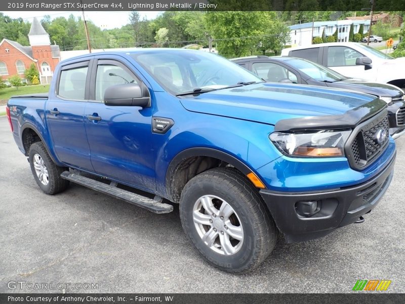 Lightning Blue Metallic / Ebony 2019 Ford Ranger STX SuperCrew 4x4