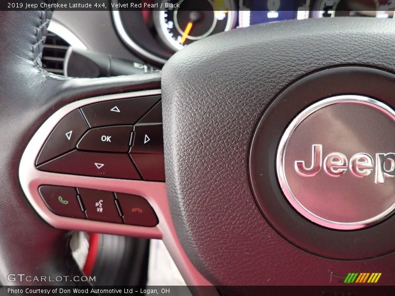 Velvet Red Pearl / Black 2019 Jeep Cherokee Latitude 4x4