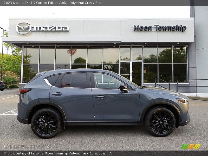 Polymetal Gray / Red 2023 Mazda CX-5 S Carbon Edition AWD