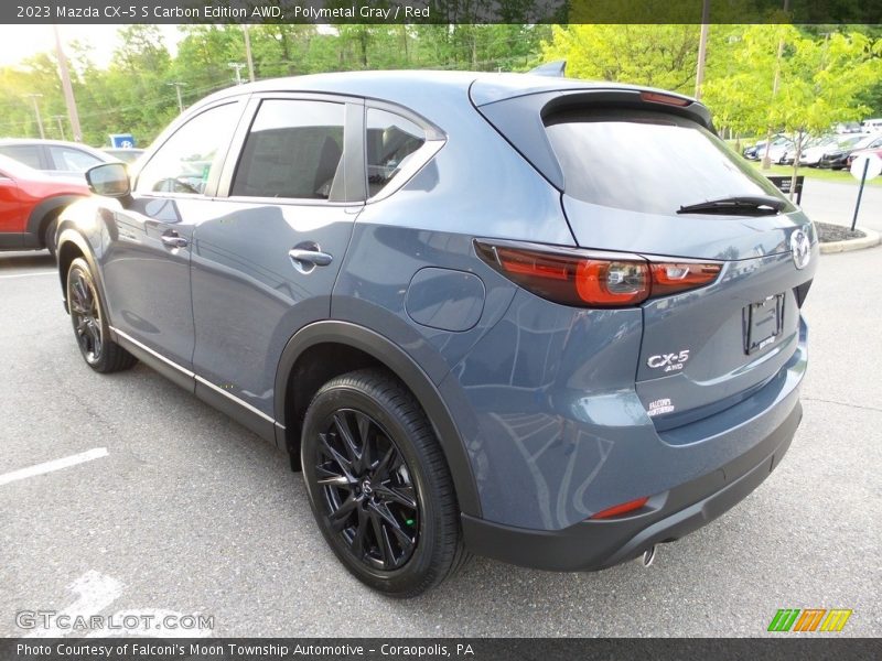 Polymetal Gray / Red 2023 Mazda CX-5 S Carbon Edition AWD