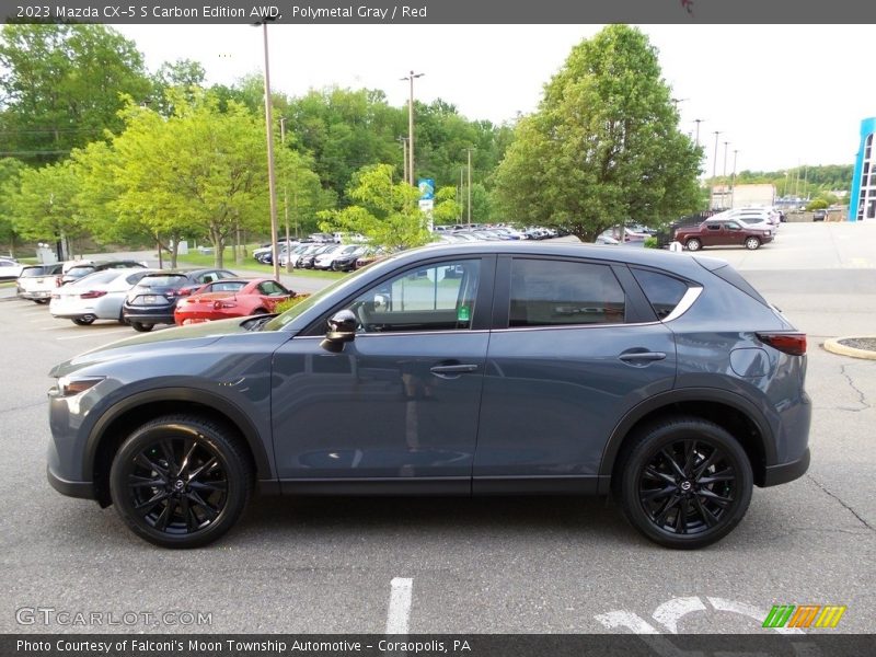 Polymetal Gray / Red 2023 Mazda CX-5 S Carbon Edition AWD