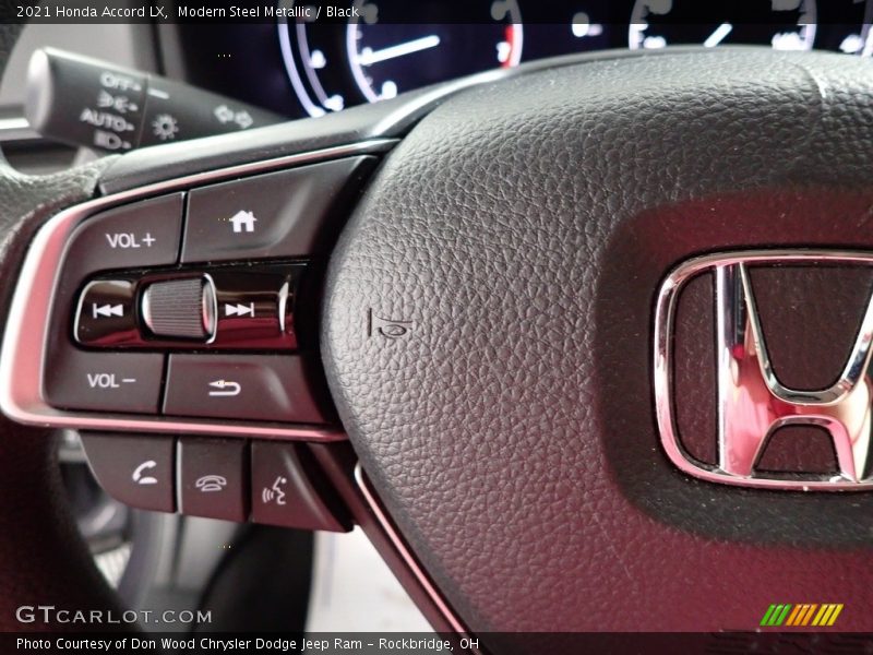 Modern Steel Metallic / Black 2021 Honda Accord LX