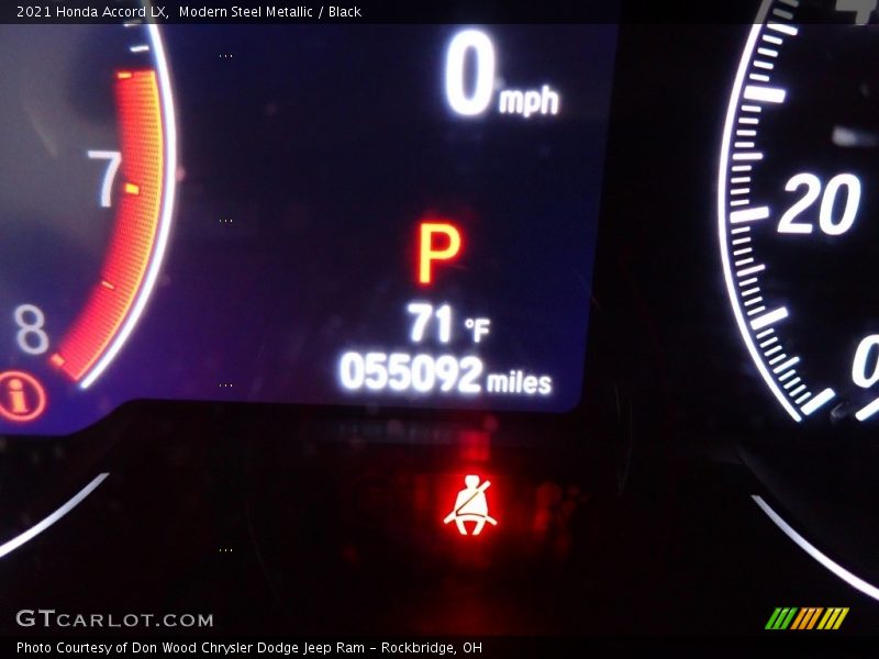 Modern Steel Metallic / Black 2021 Honda Accord LX