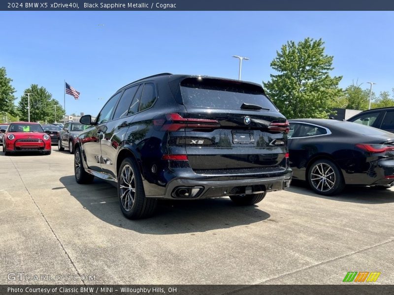 Black Sapphire Metallic / Cognac 2024 BMW X5 xDrive40i